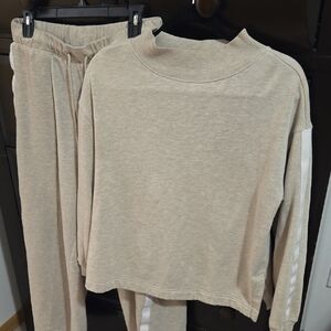 Lou & Grey Beige Two-Piece Lounge Set